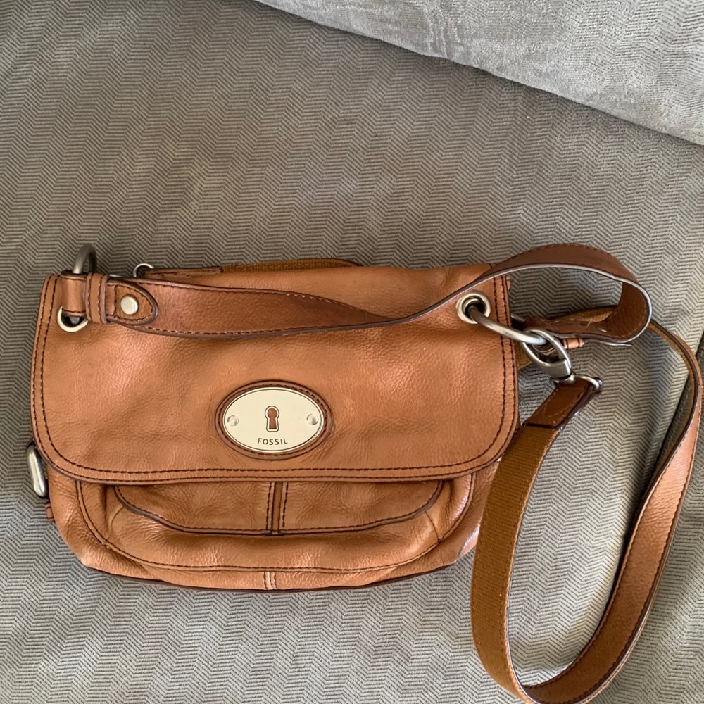 Fossil leather crossbody bag